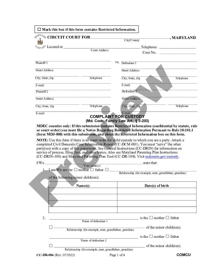 emergency-petition-for-child-custody-in-maryland-us-legal-forms