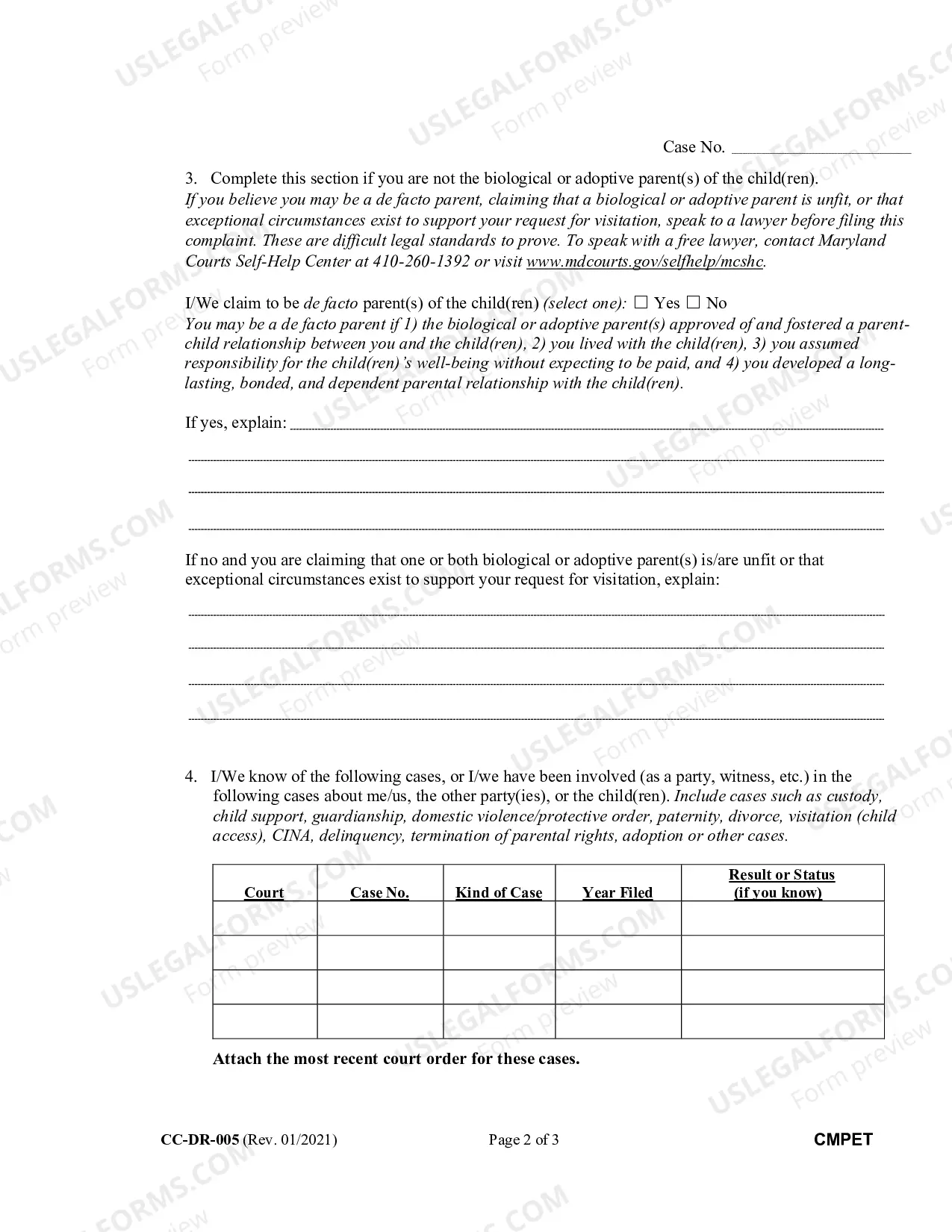 Preview Dom. Rel. 5 Complaint for Visitation