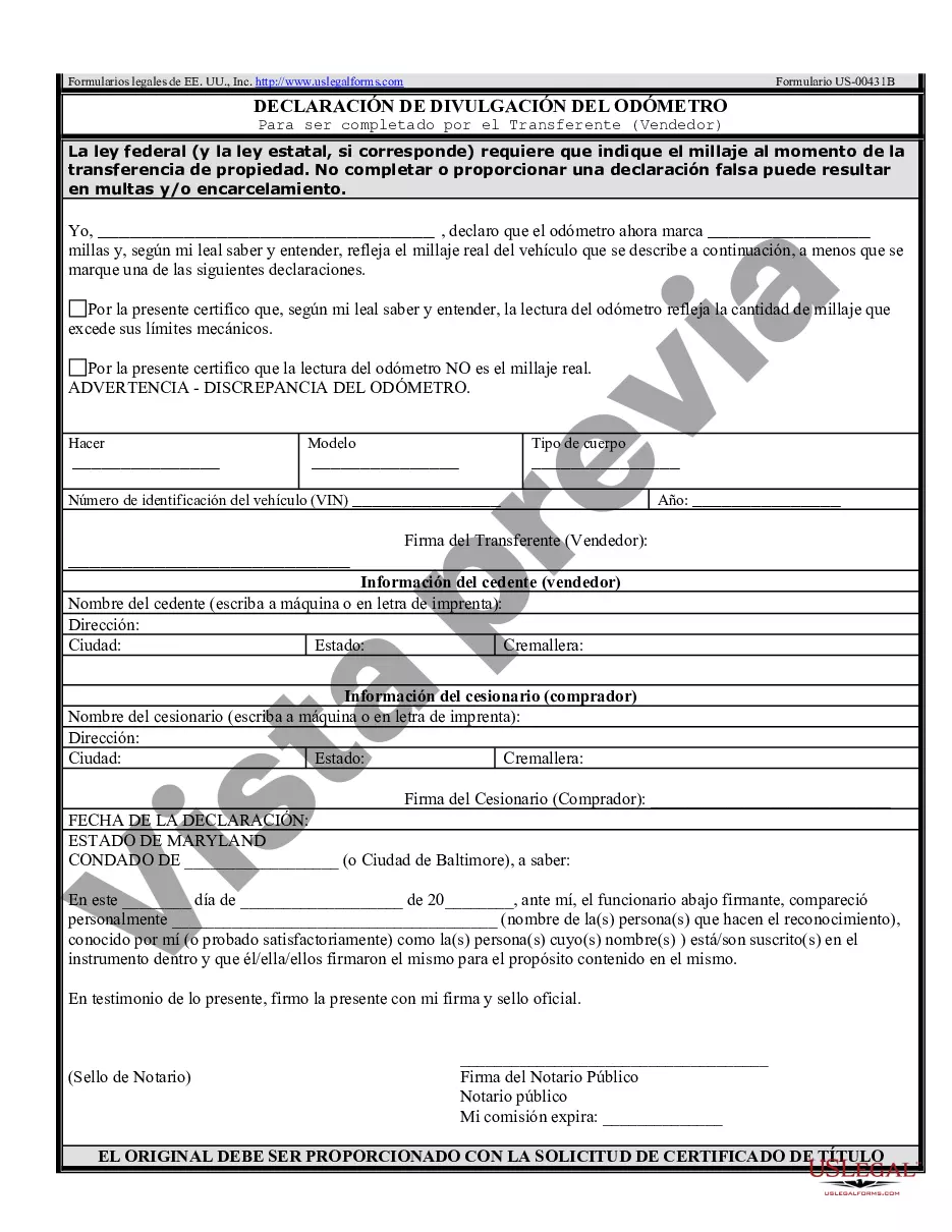 Preview Factura de venta de automóvil y estado de cuenta del odómetro para la venta tal como está