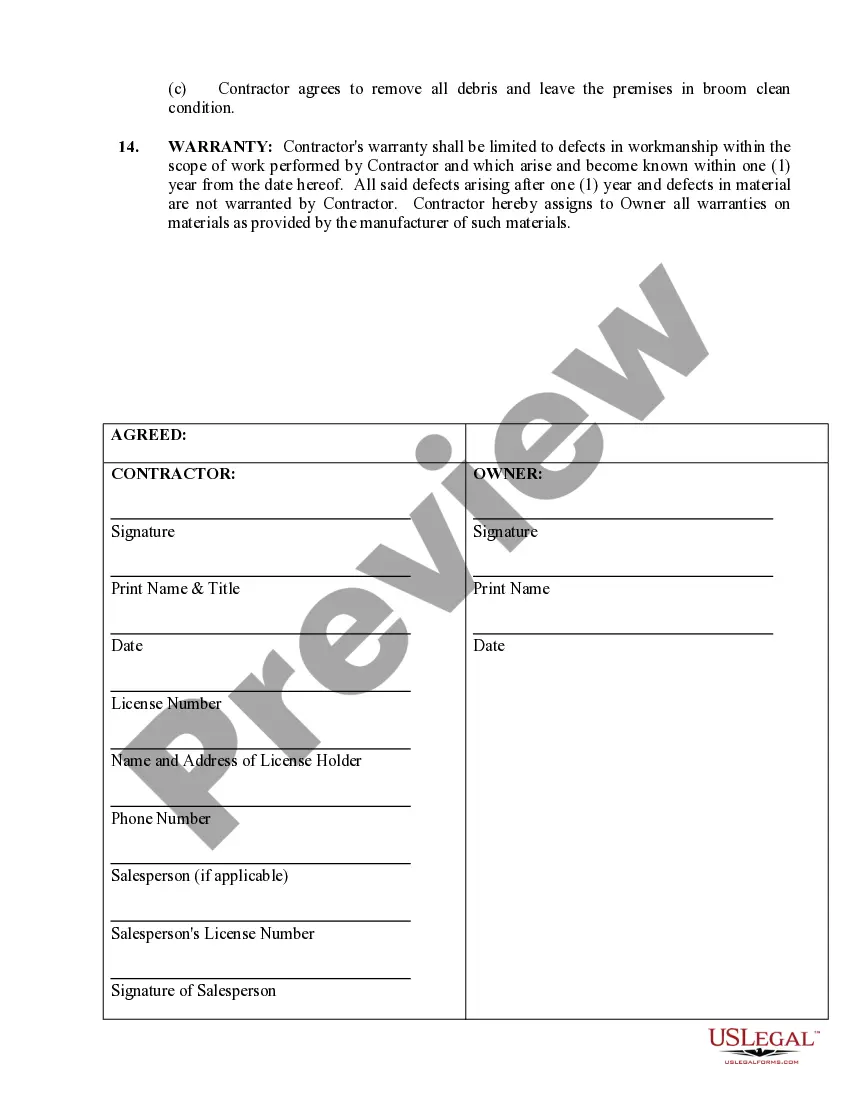 Preview Trim Carpenter Contract for Contractor