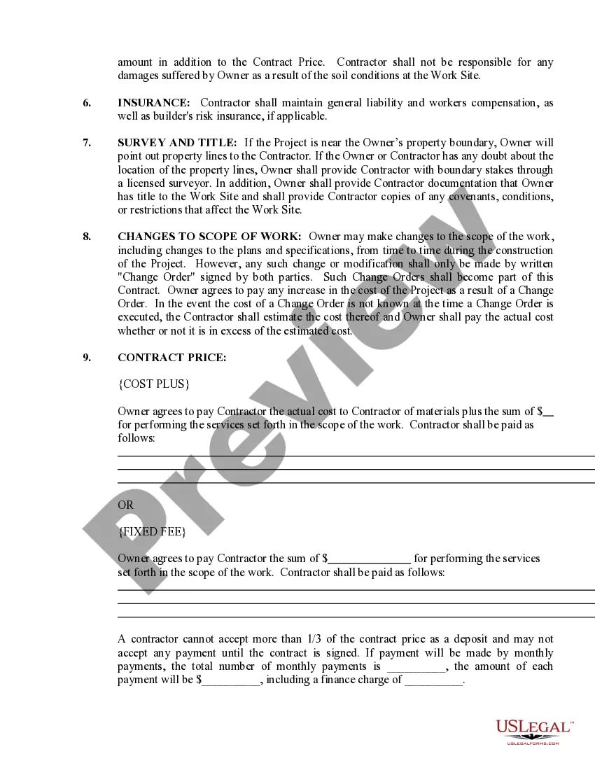Preview Fencing Contract for Contractor