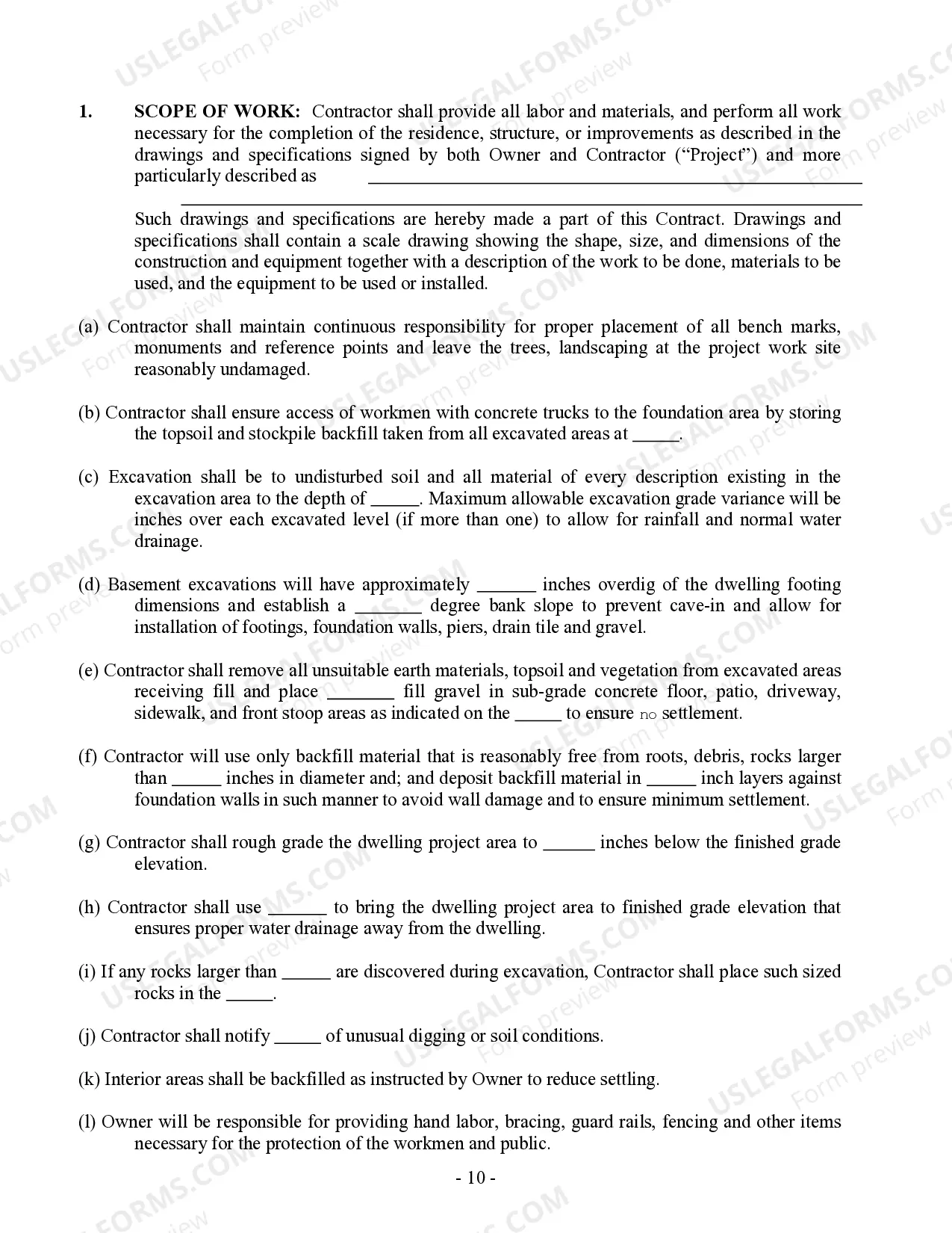 Preview Concrete Mason Contract for Contractor