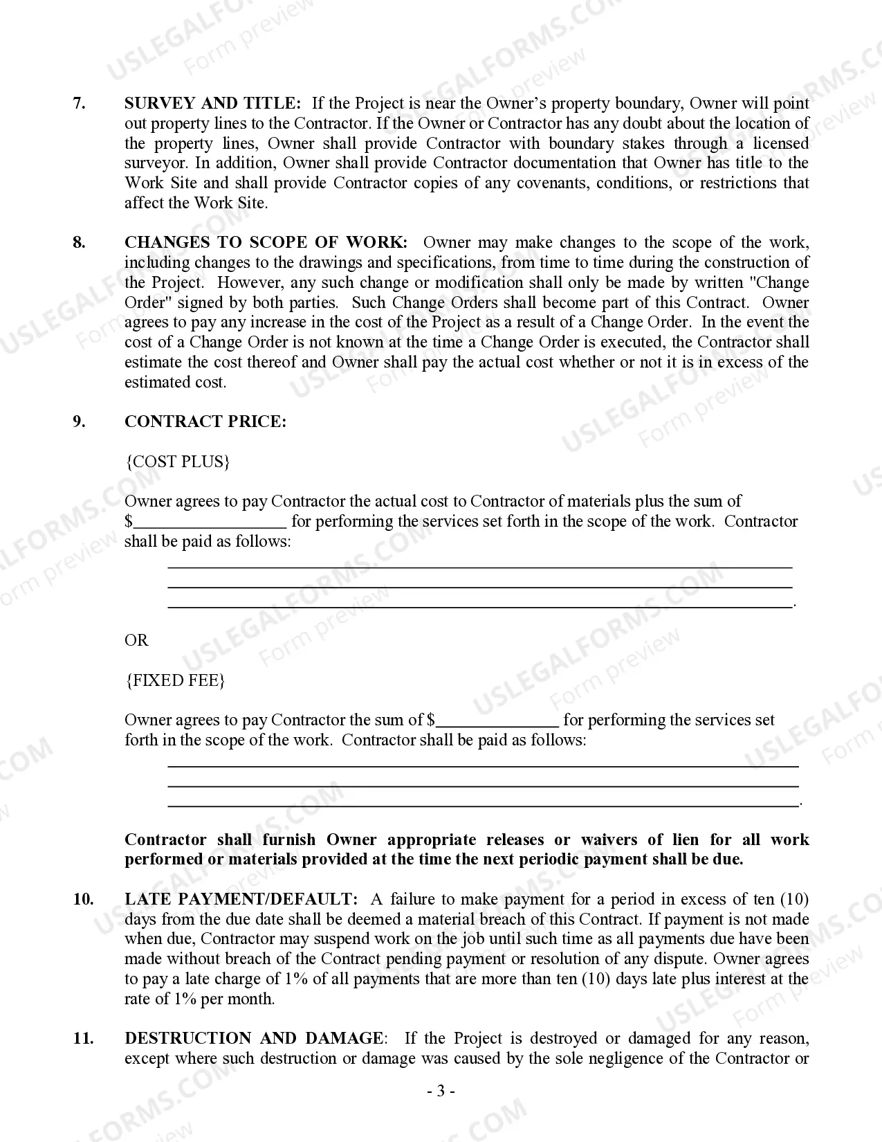 Preview Concrete Mason Contract for Contractor