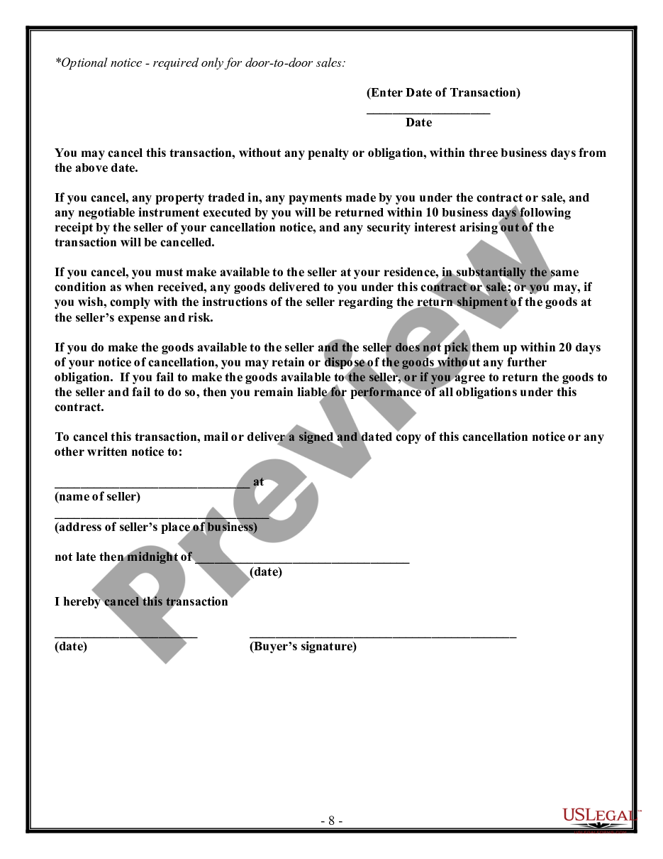 page 7 Framing Contract for Contractor preview