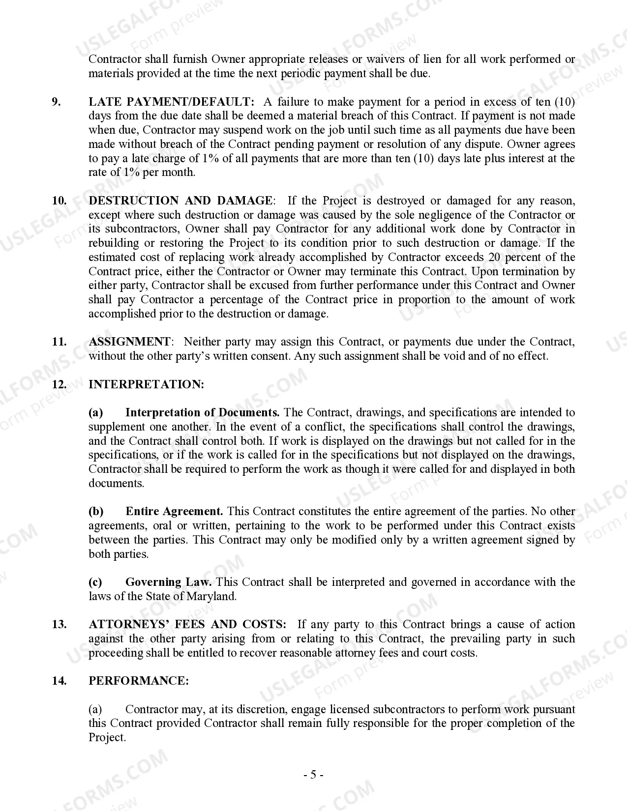 Preview Framing Contract for Contractor