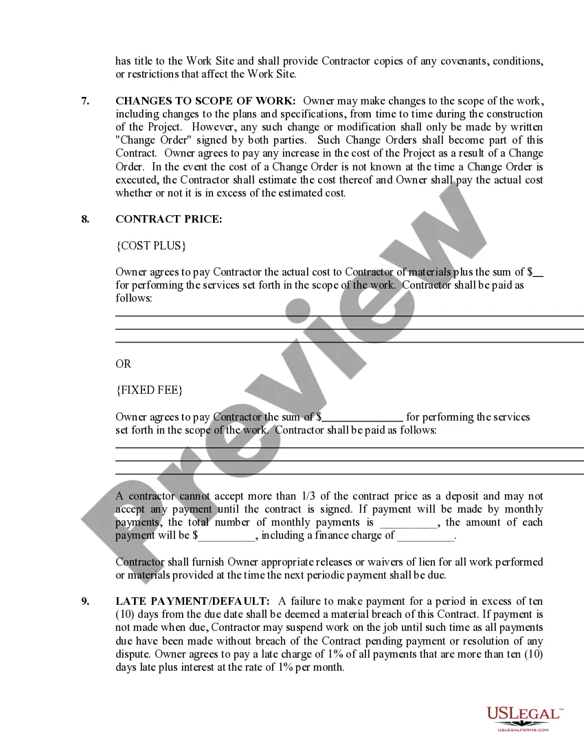 Preview Security Contract for Contractor