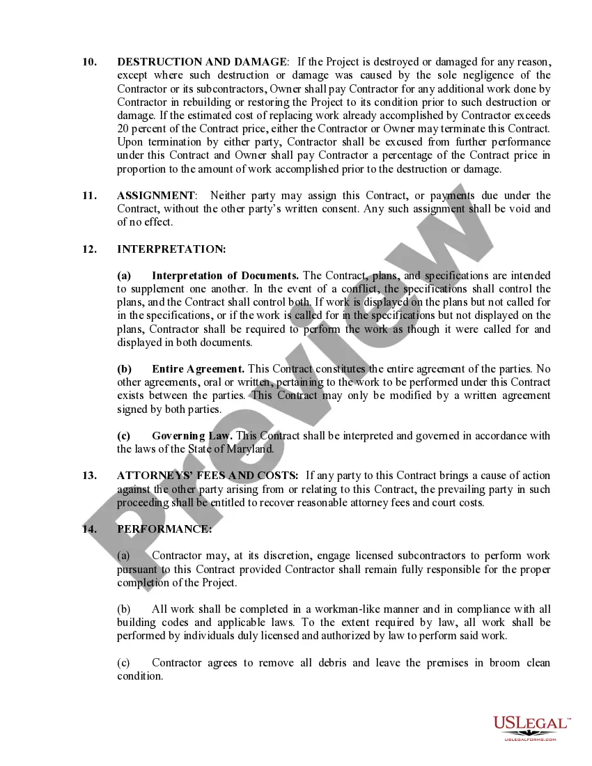 Preview Security Contract for Contractor