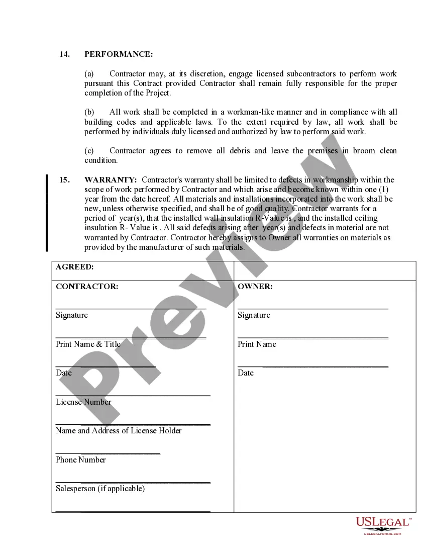 Get Insulation Contract for Contractor Preview Insulation Contract for Contractor