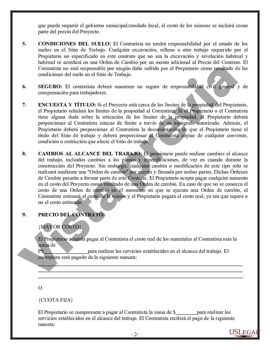 Preview Contrato de trabajo en el sitio para el contratista