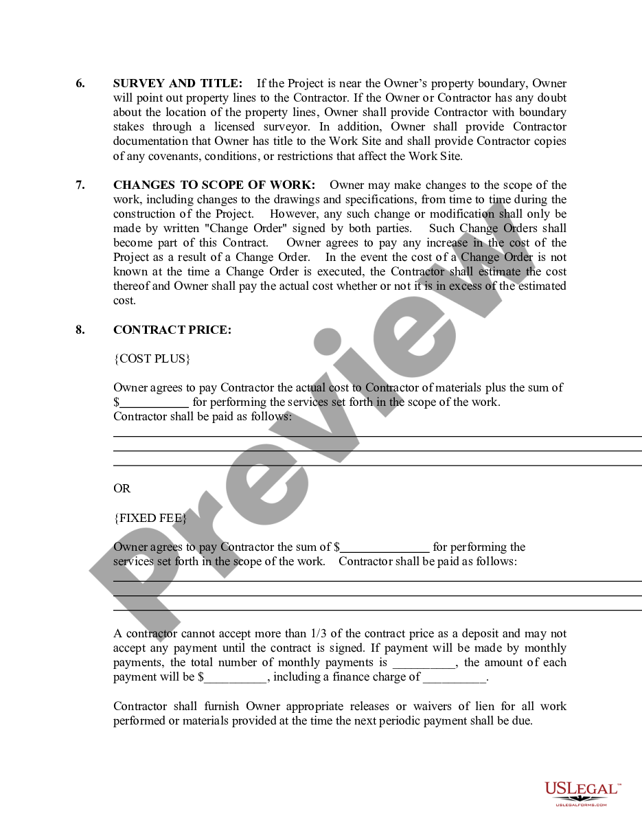 page 2 Siding Contract for Contractor preview