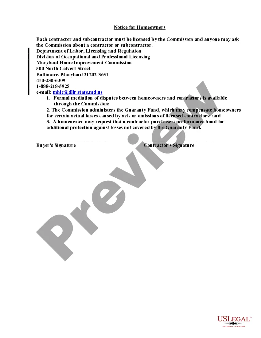 Preview Foundation Contract for Contractor