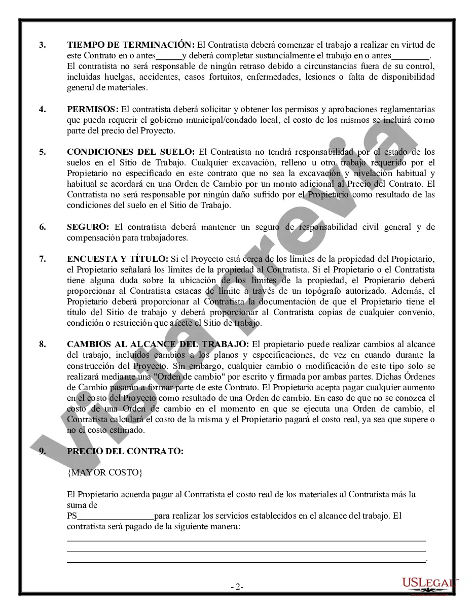 Preview Contrato de albañil para contratista