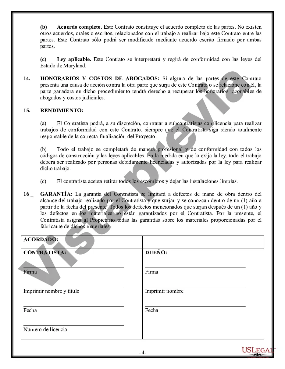 Preview Contrato de albañil para contratista