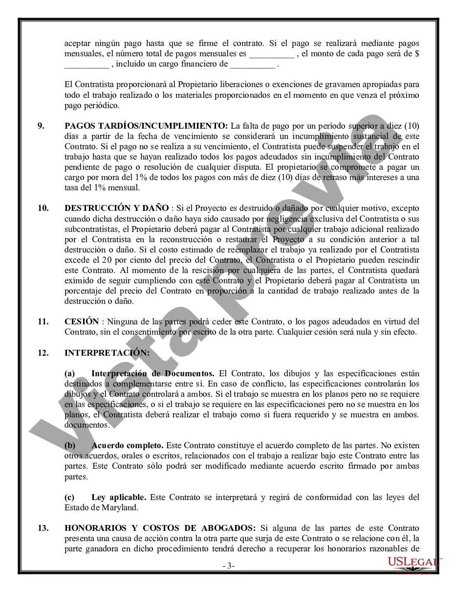 Preview Contrato de techado para contratista