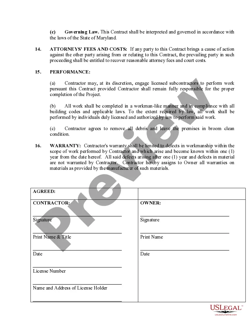 Preview Flooring Contract for Contractor