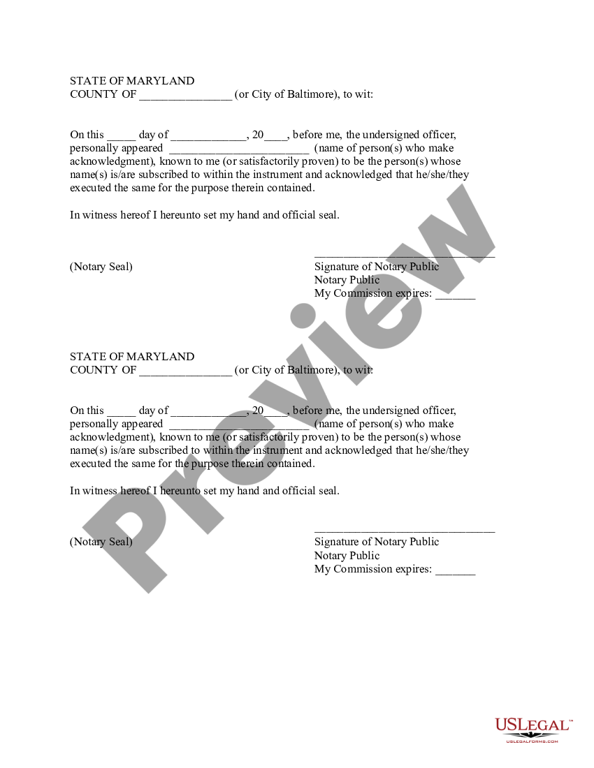 maryland real estate assignment contract