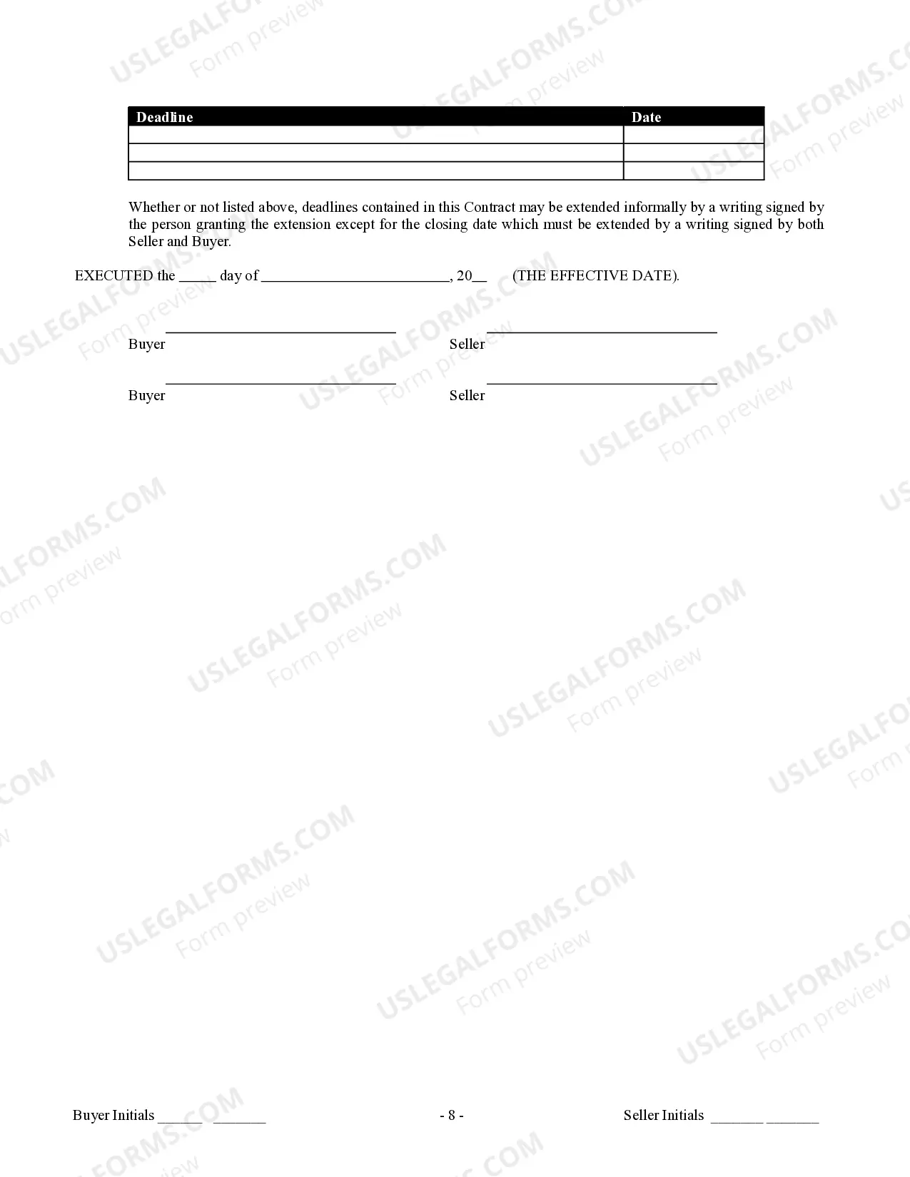 Preview Contract for Sale and Purchase of Real Estate with No Broker for Residential Home Sale Agreement