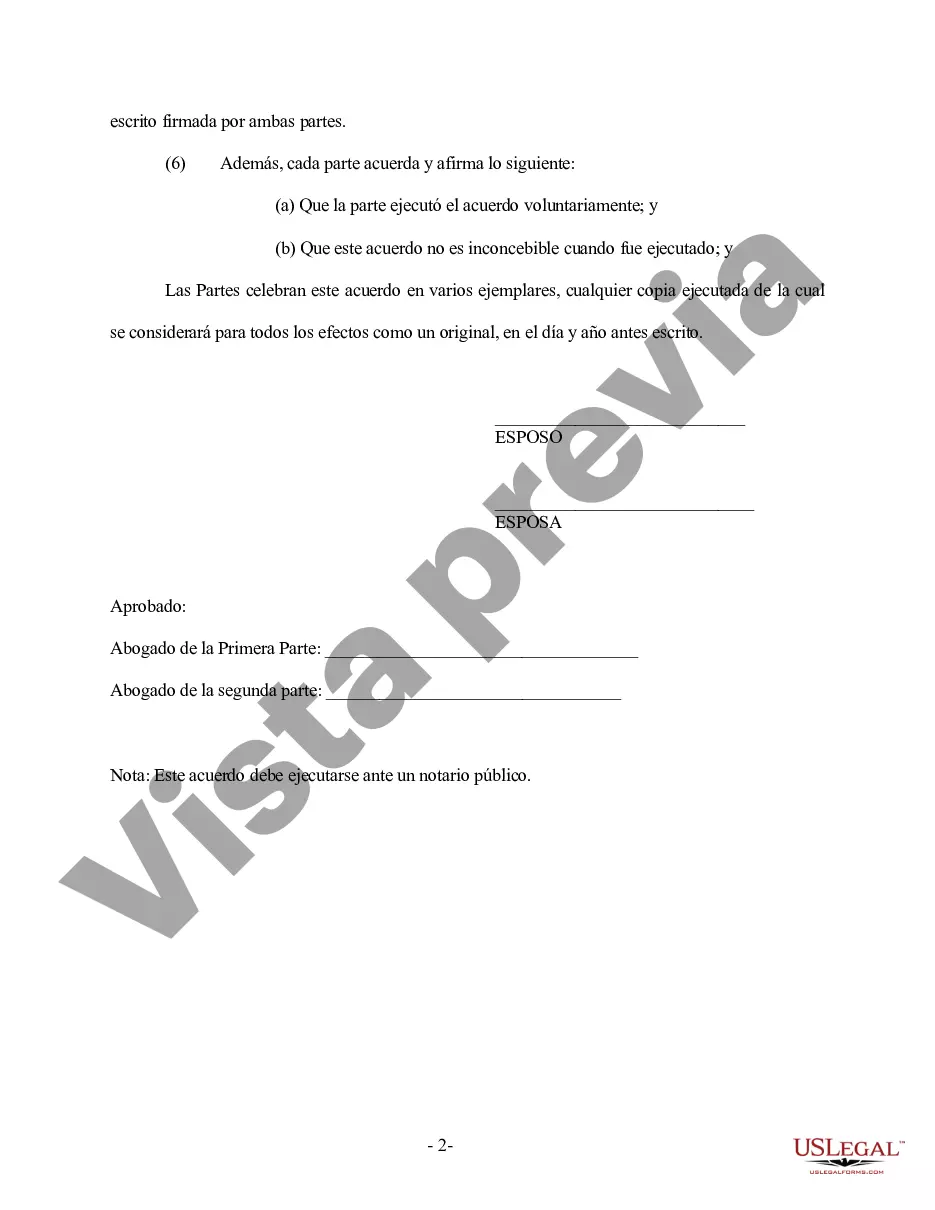 Preview Revocación del Acuerdo Prematrimonial o Prenupcial