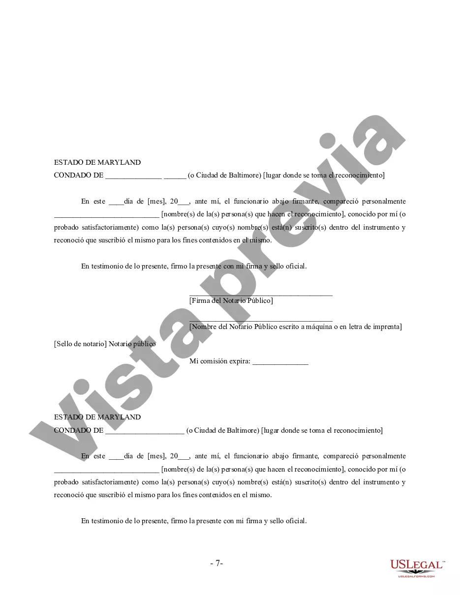Preview Acuerdo prematrimonial prenupcial de Maryland con estados financieros