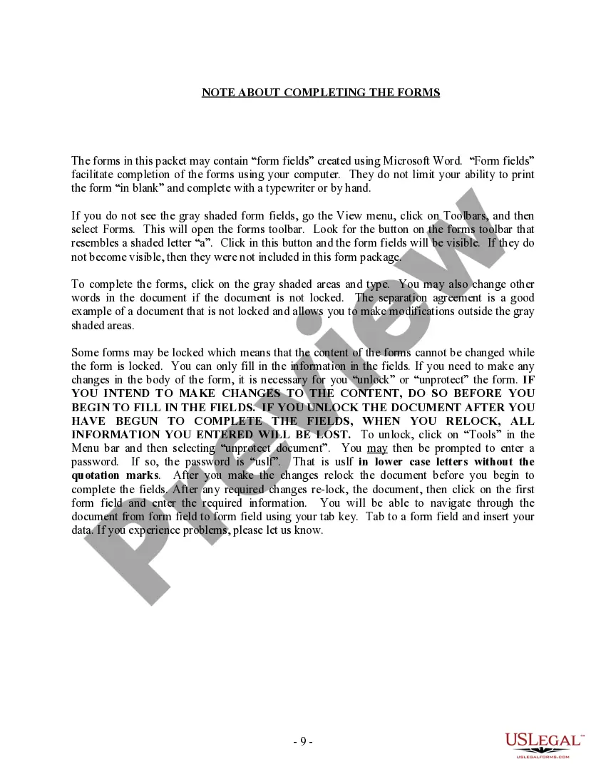 Preview Maryland No-Fault Agreed Uncontested Divorce Package for Dissolution of Marriage for people with Minor Children