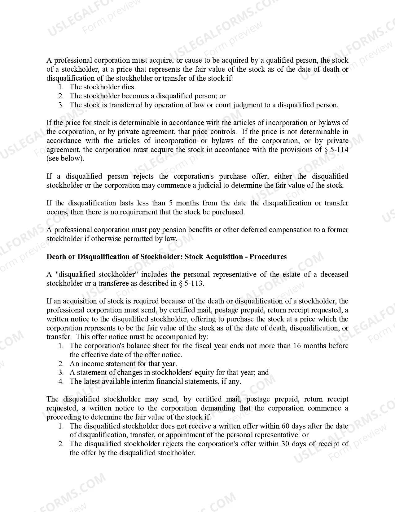 Preview Professional Corporation Package for Maryland