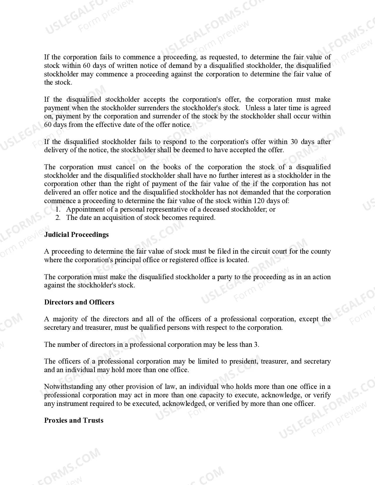 Preview Professional Corporation Package for Maryland