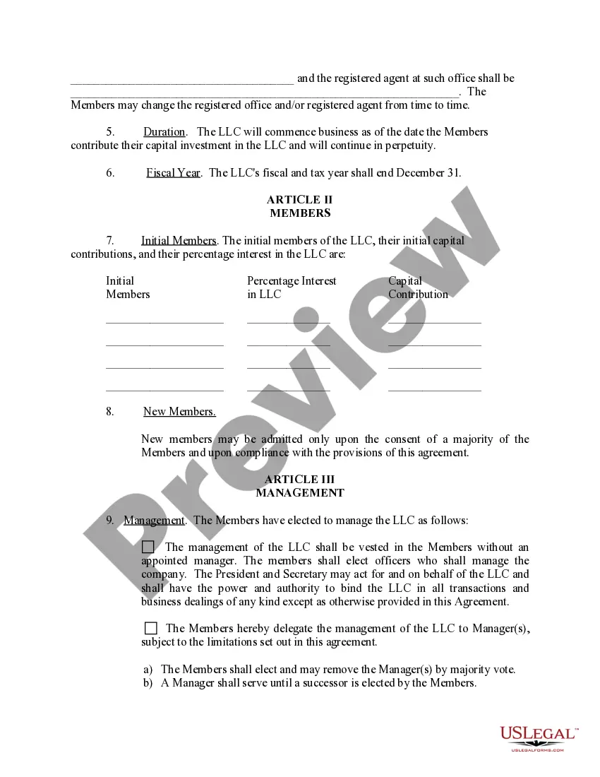 Get Limited Liability Company LLC Operating Agreement Preview Limited Liability Company LLC Operating Agreement