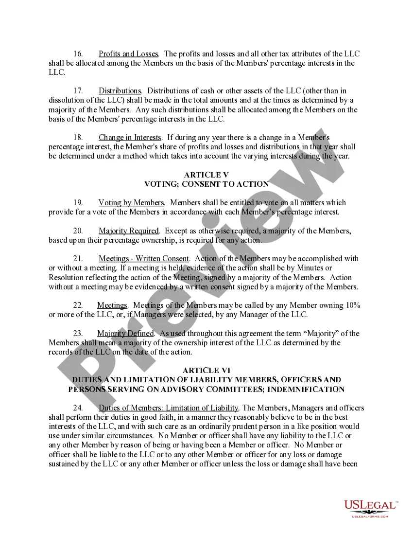Get Limited Liability Company LLC Operating Agreement Preview Limited Liability Company LLC Operating Agreement