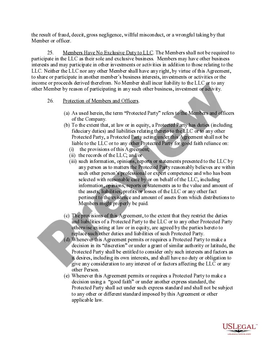Get Limited Liability Company LLC Operating Agreement Preview Limited Liability Company LLC Operating Agreement