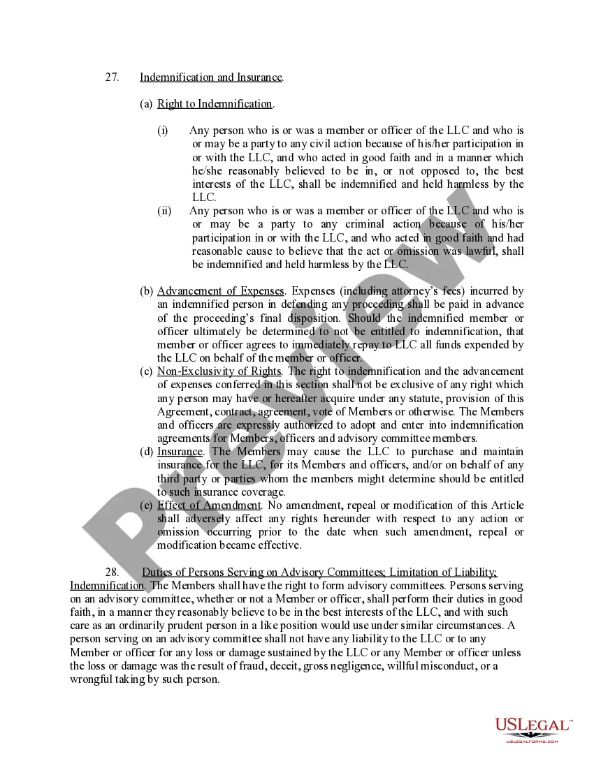 Get Limited Liability Company LLC Operating Agreement Preview Limited Liability Company LLC Operating Agreement