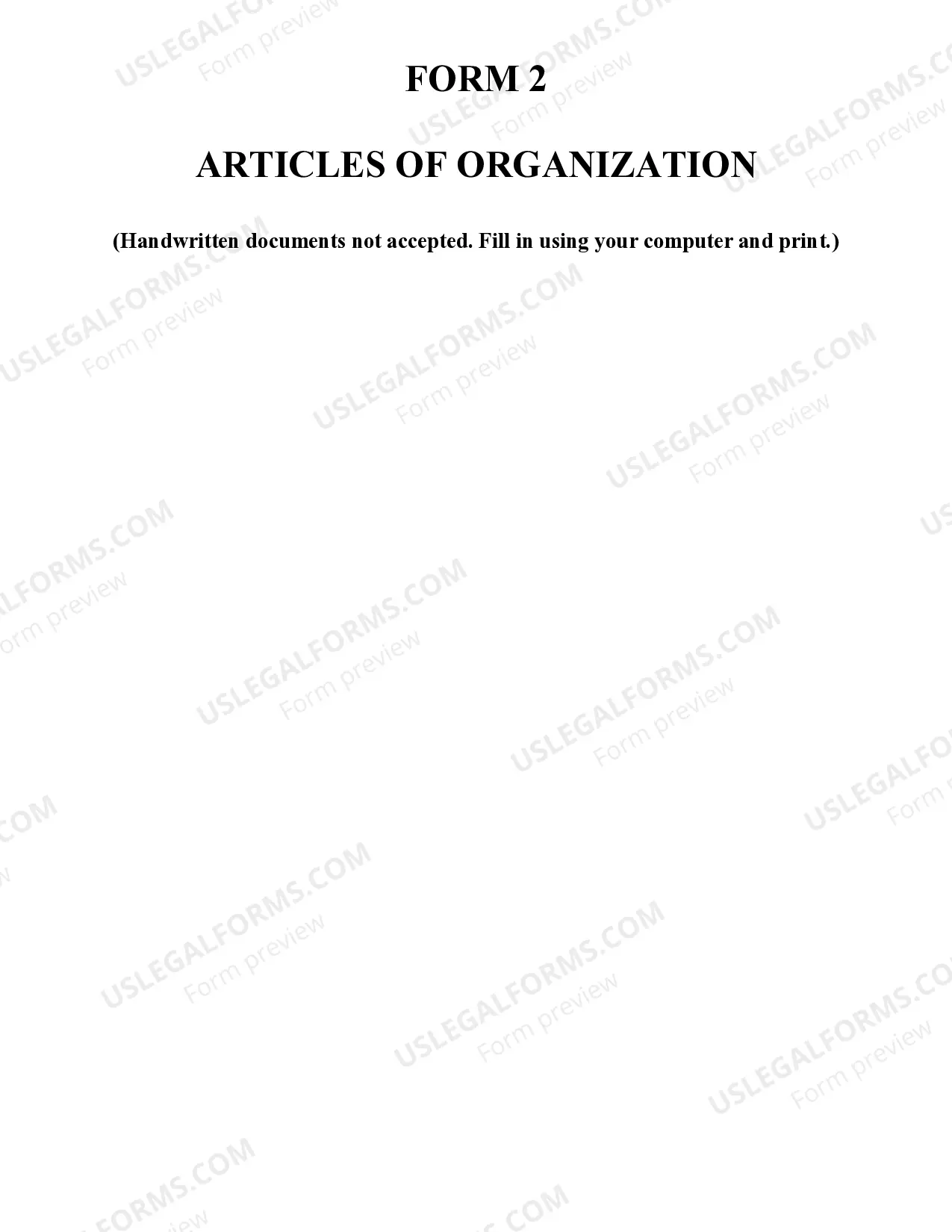 Preview Maryland Professional Limited Liability Company PLLC Formation Package