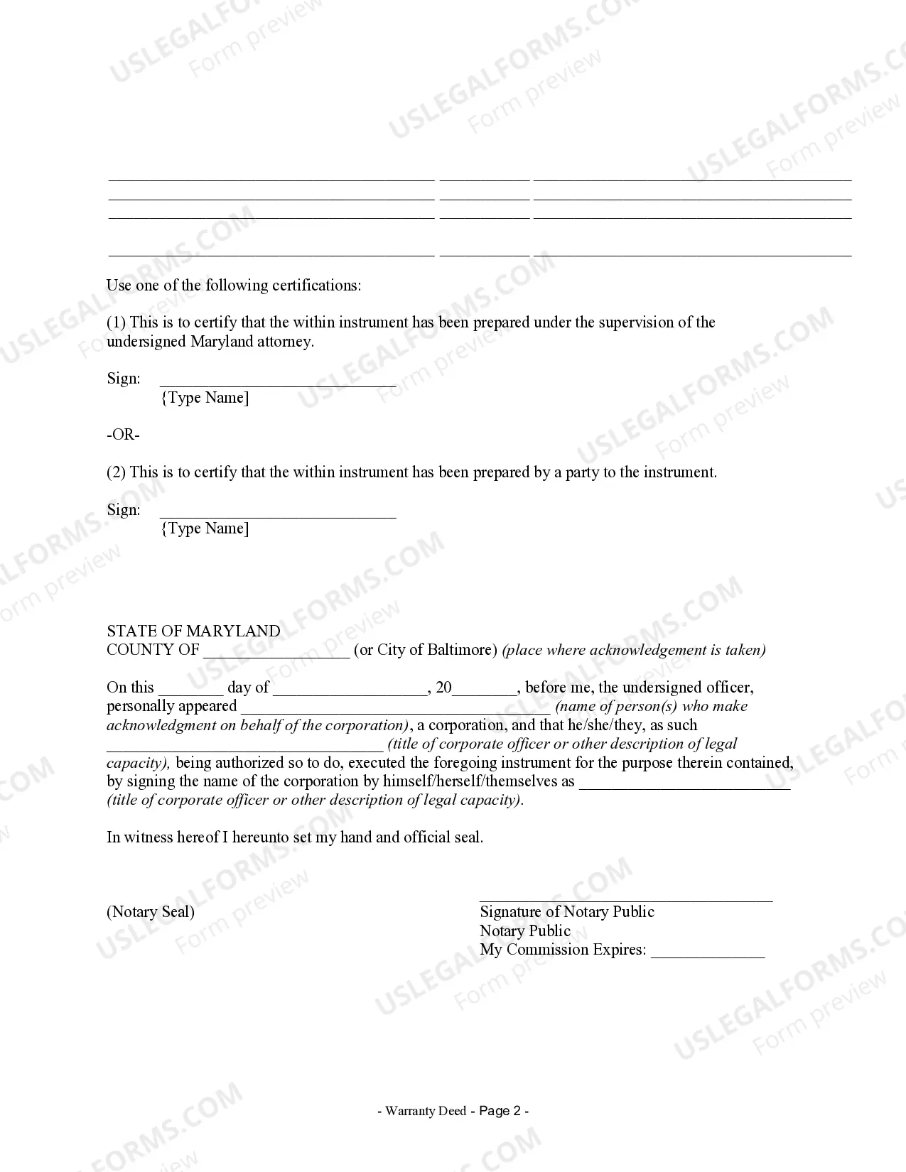 Preview Warranty Deed from Individual to a Trust