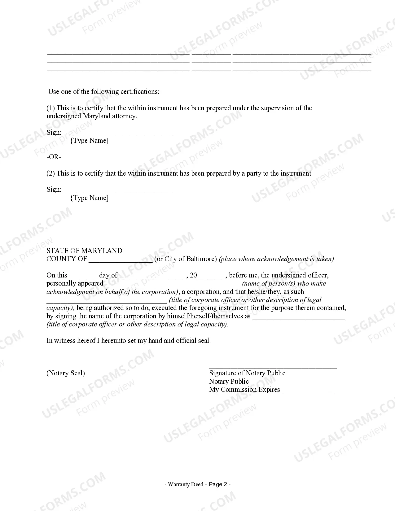 Preview Warranty Deed from Husband to Himself and Wife