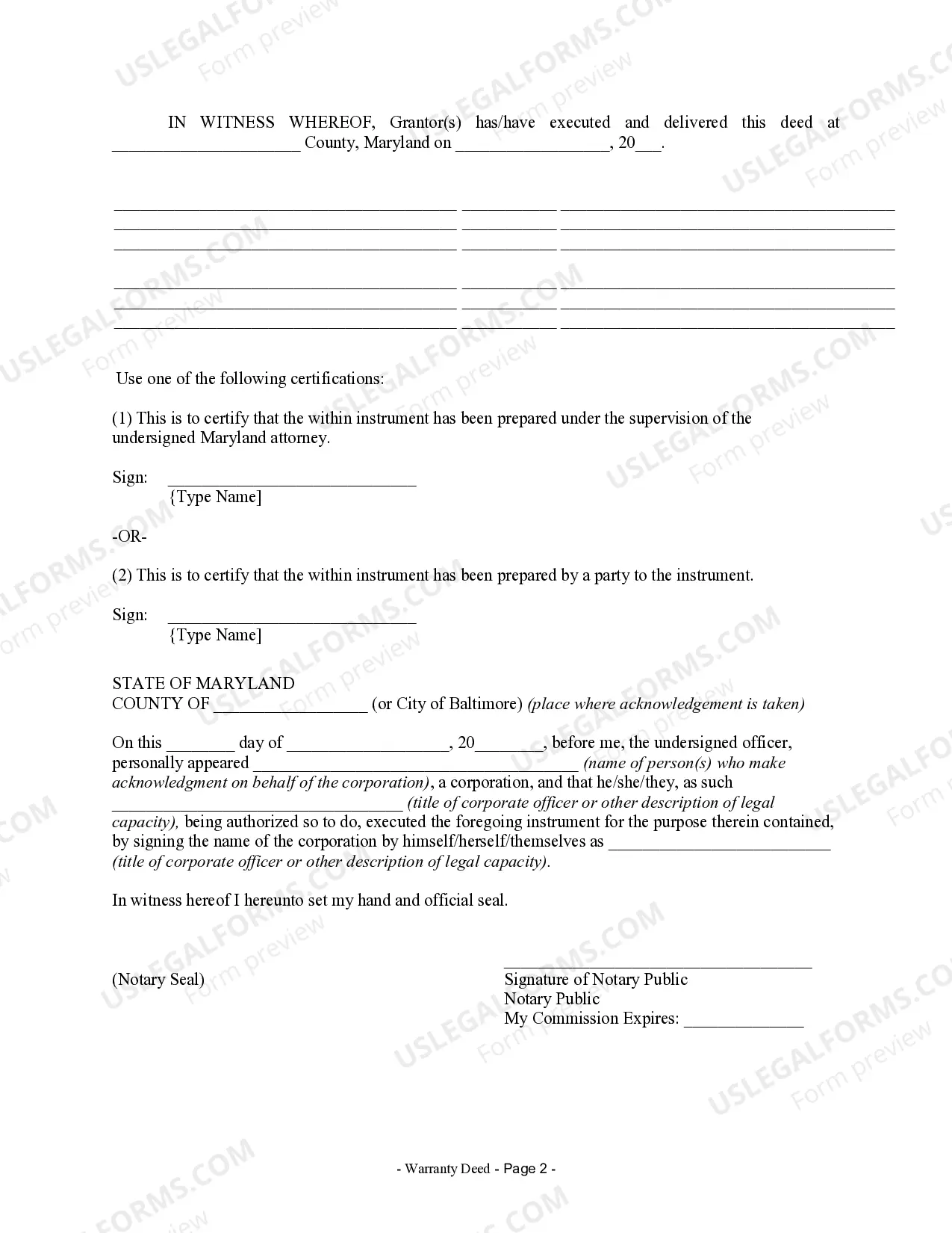 Preview Warranty Deed from Husband and Wife to an Individual