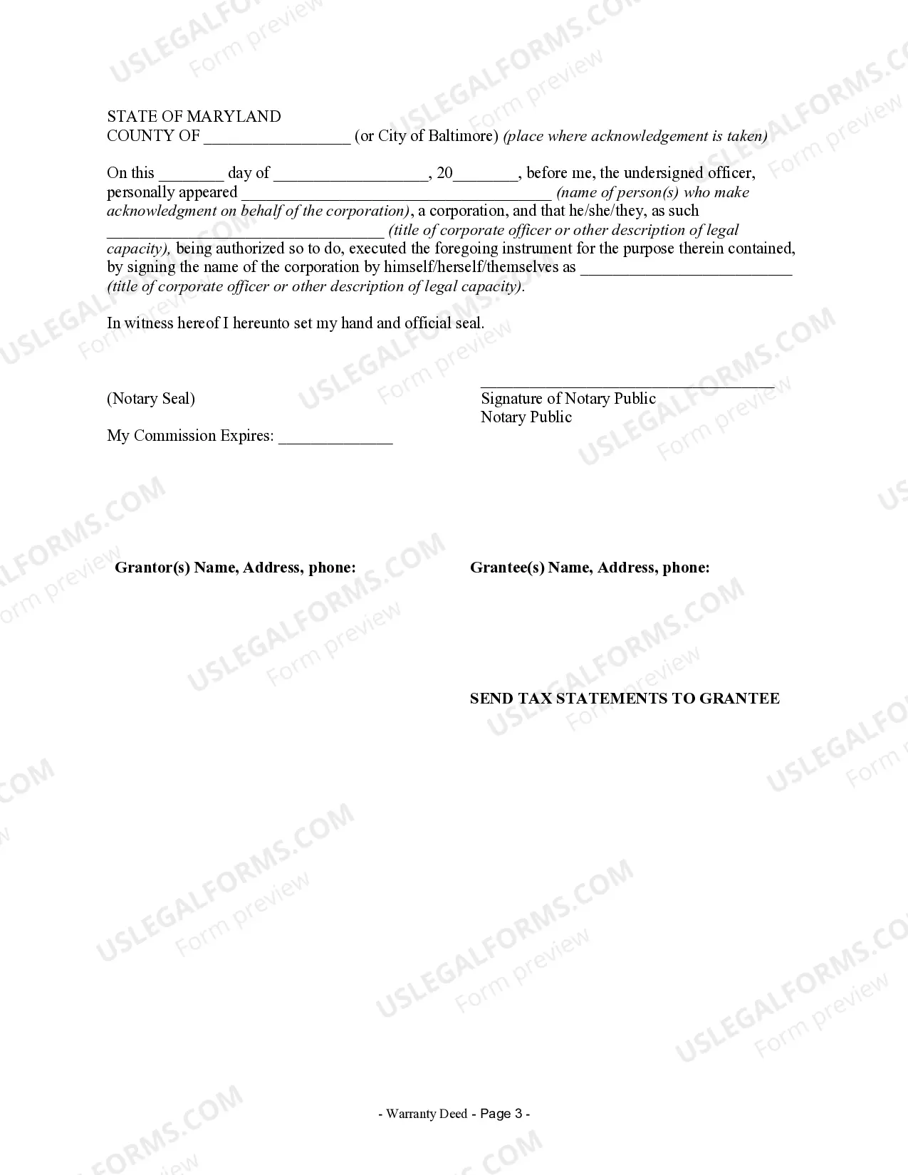 Preview Warranty Deed from Husband and Wife to an Individual