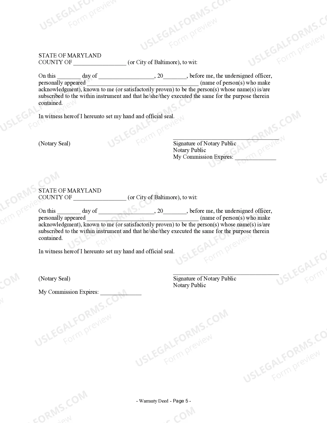 Preview Warranty Deed - Husband and Wife to Three Individuals