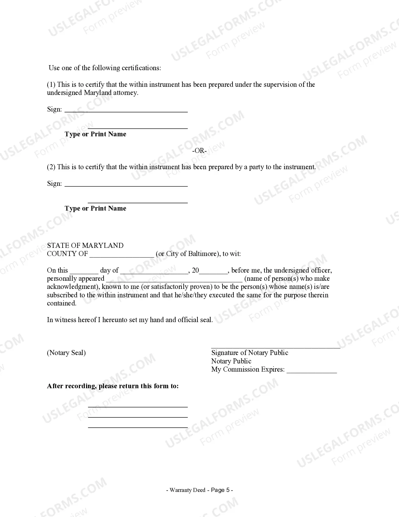 Preview Warranty Deed - Individual to Two Individuals