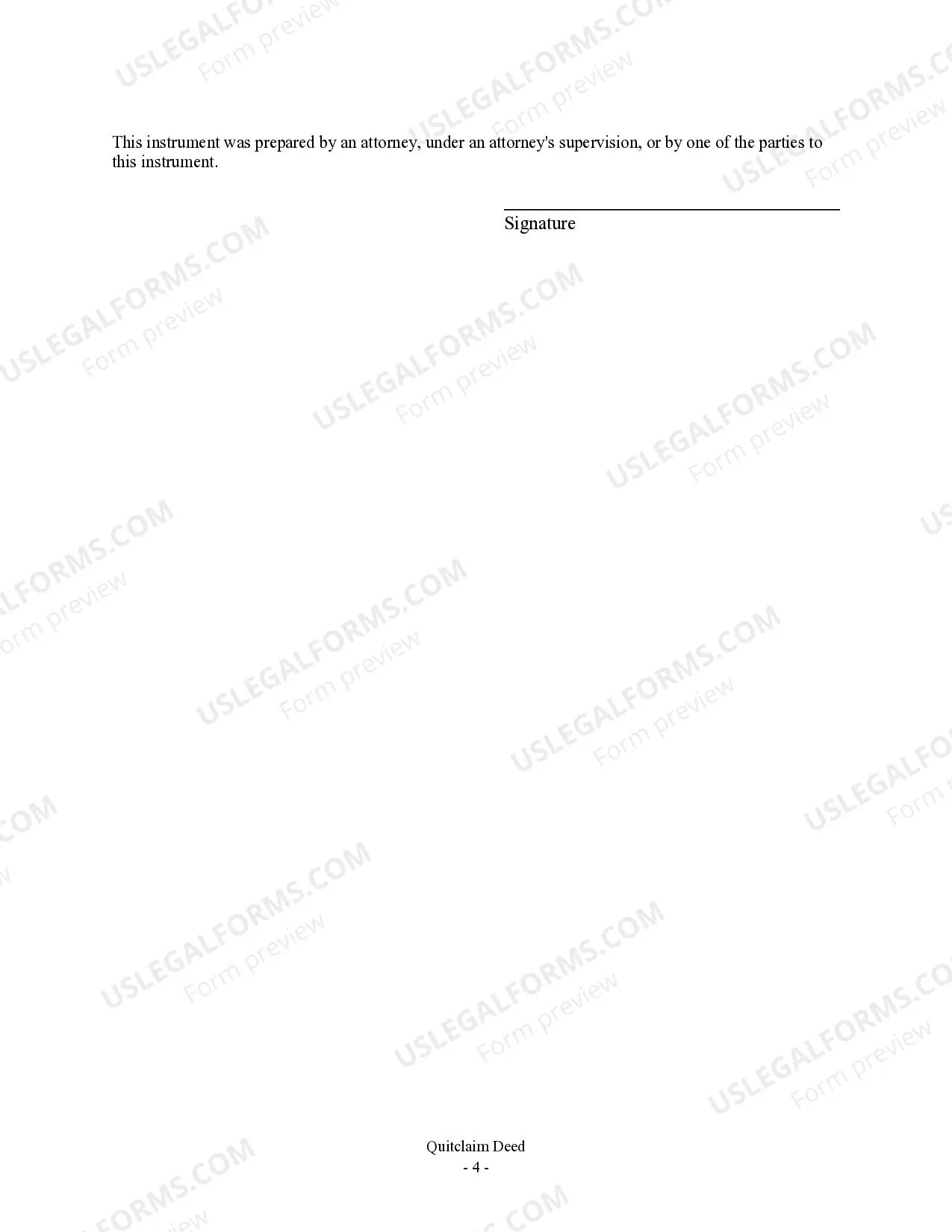 Preview Quitclaim Deed from a Trust to an Individual