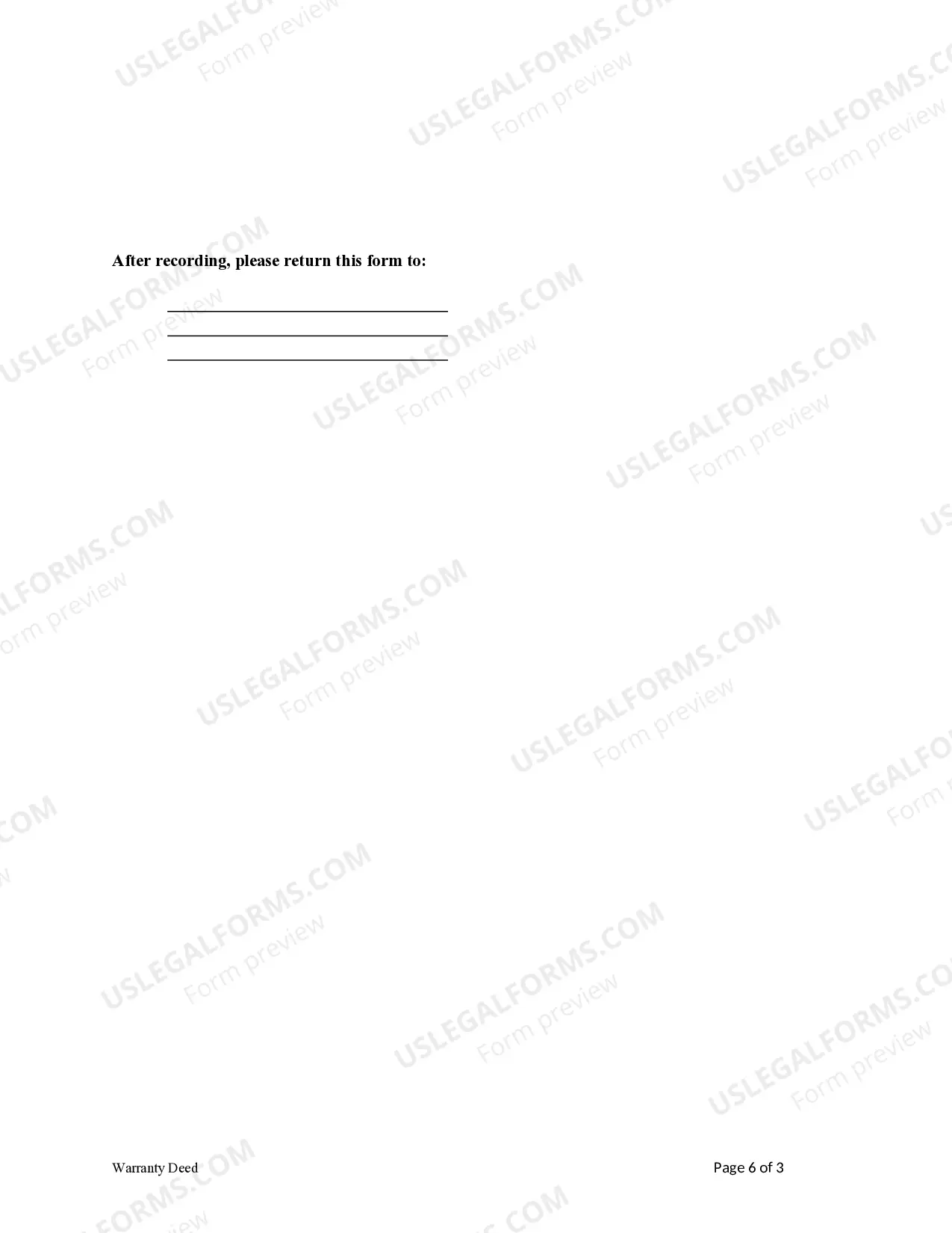 Preview Warranty Deed from Trust to an Individual