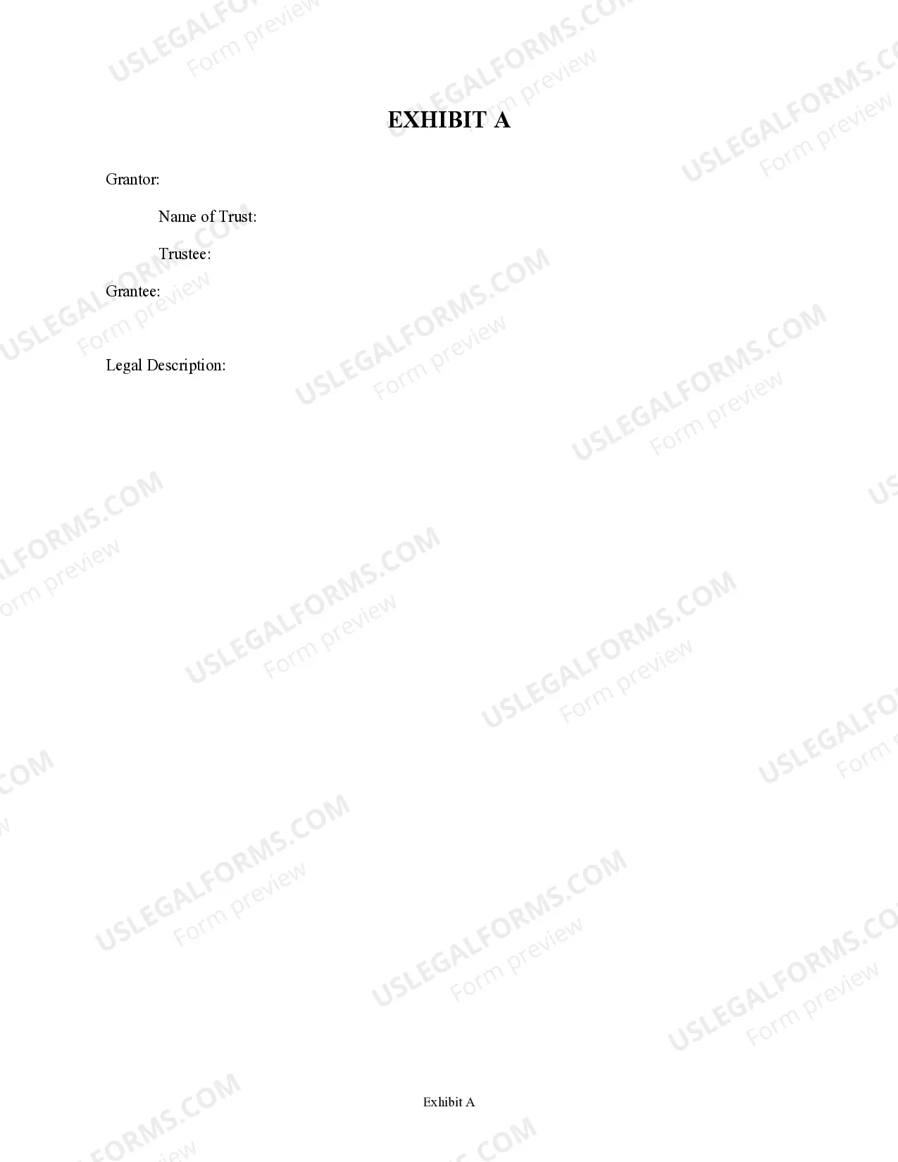 Preview Warranty Deed from Trust to an Individual