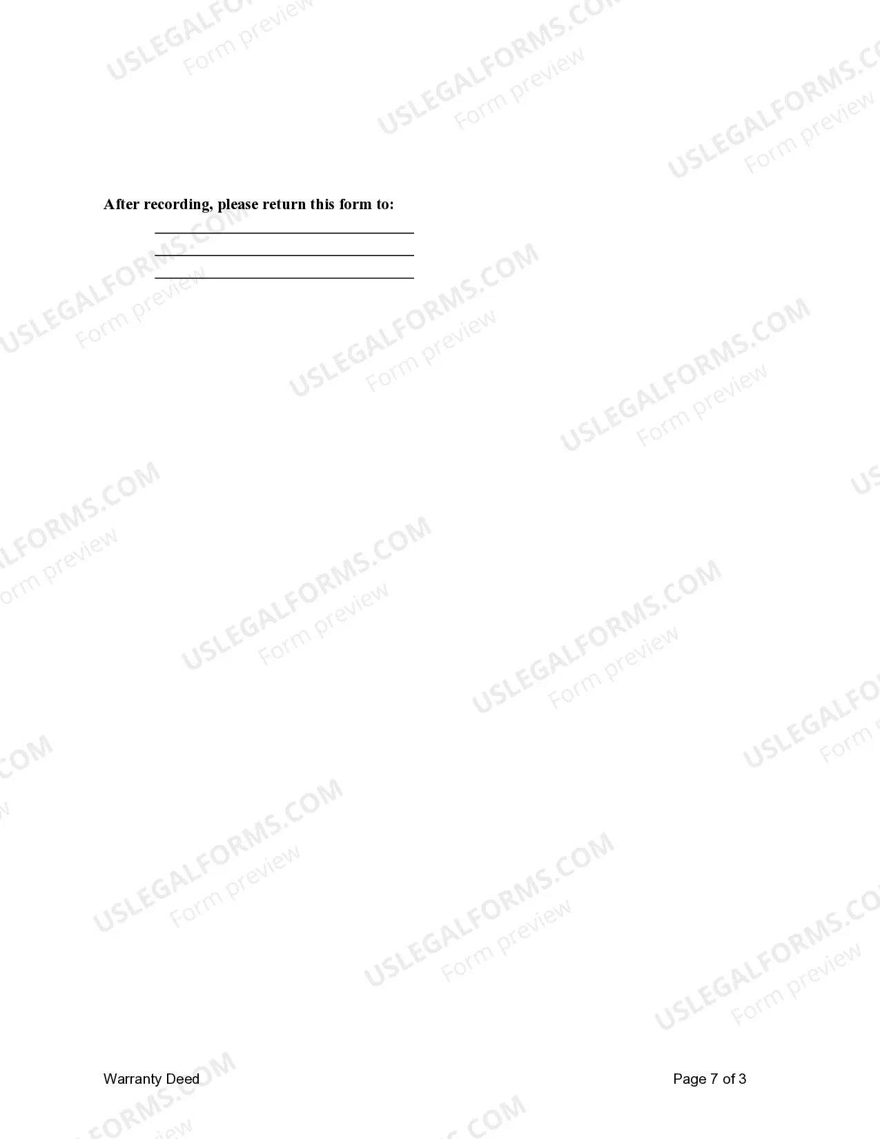 Preview Warranty Deed from Trust to Two (2) Individuals