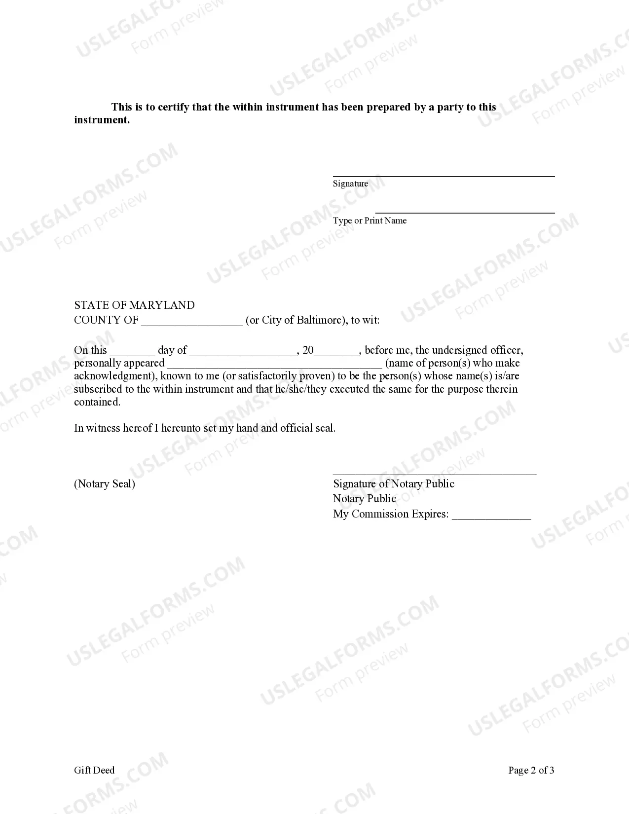 Preview Gift Deed from Two Grantors to a Non-Profit Corporation as Grantee.