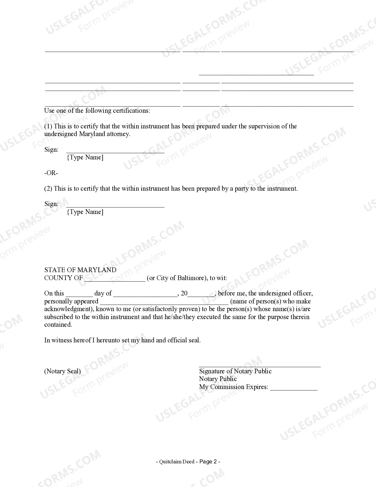 Preview Quitclaim Deed from Individual to Two Individuals in Joint Tenancy