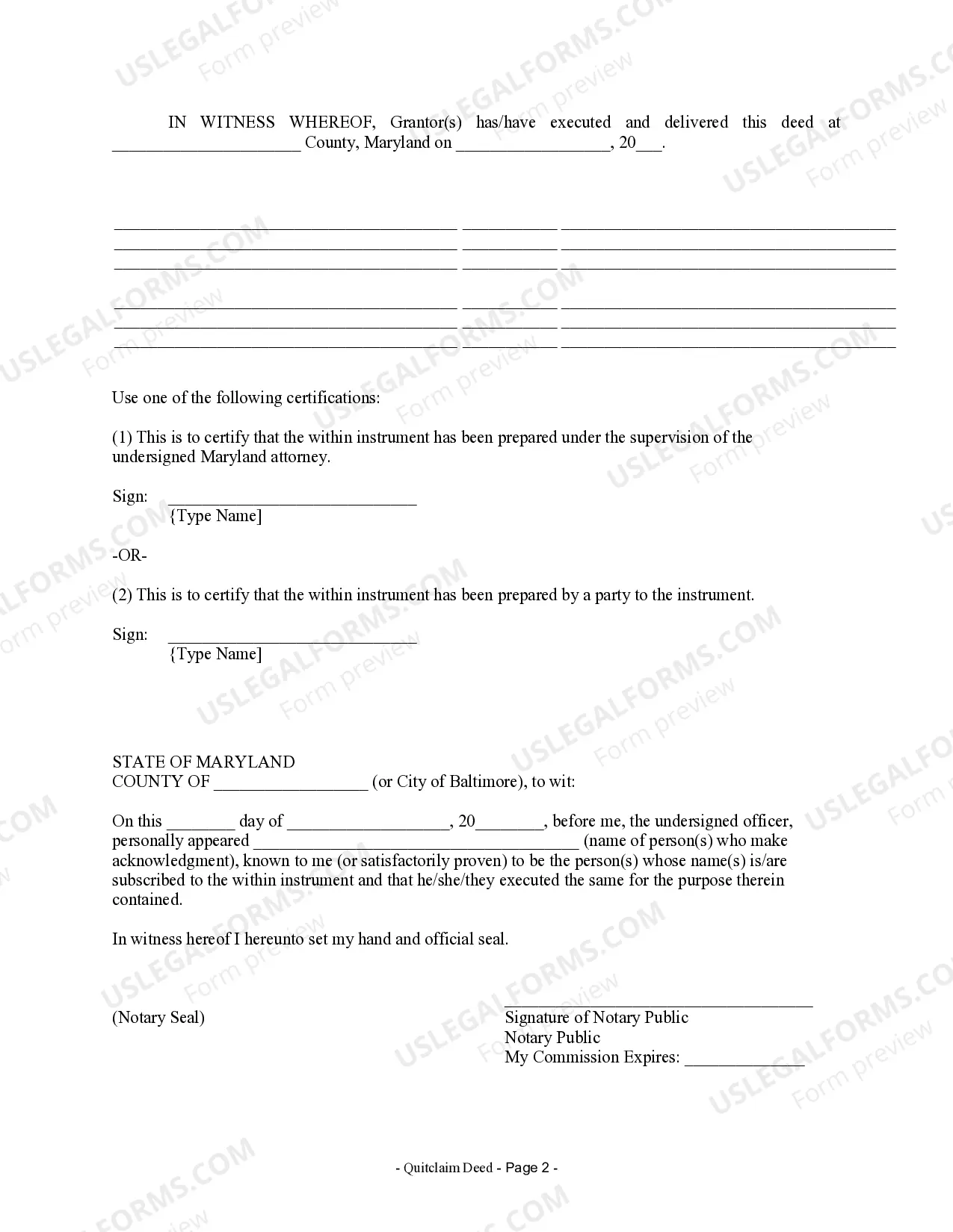 Preview Quitclaim Deed by Two Individuals to Husband and Wife