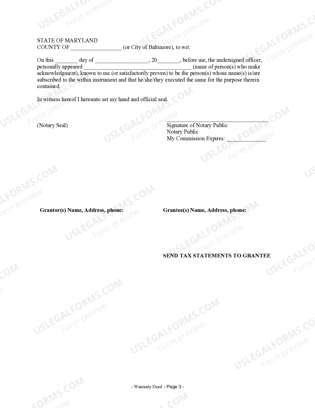 Preview Warranty Deed from two Individuals to LLC
