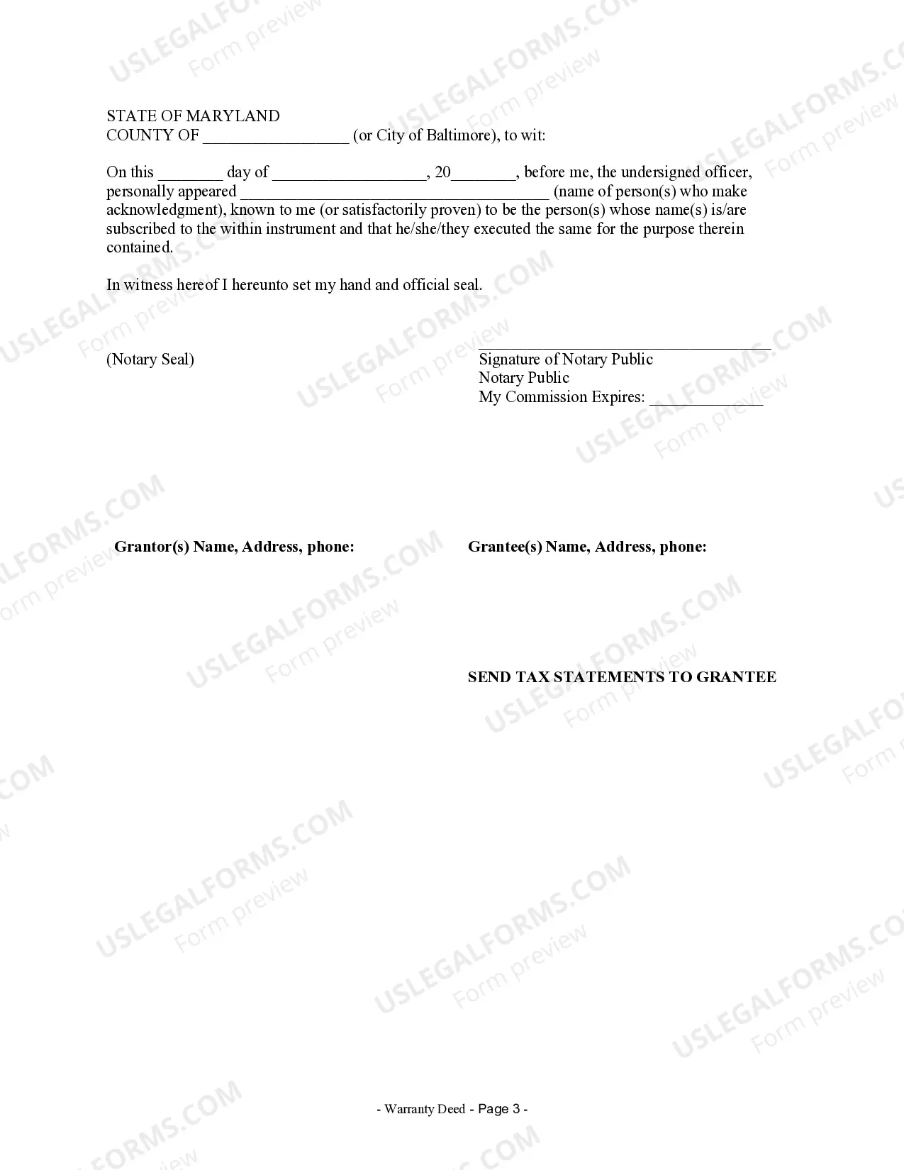 Preview Warranty Deed from two Individuals to Corporation