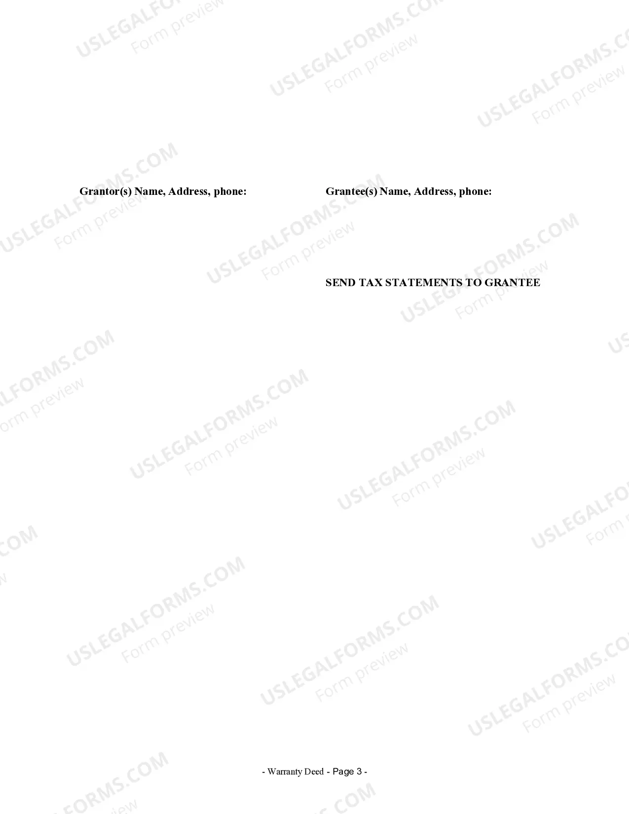 Preview Warranty Deed from Individual to Corporation