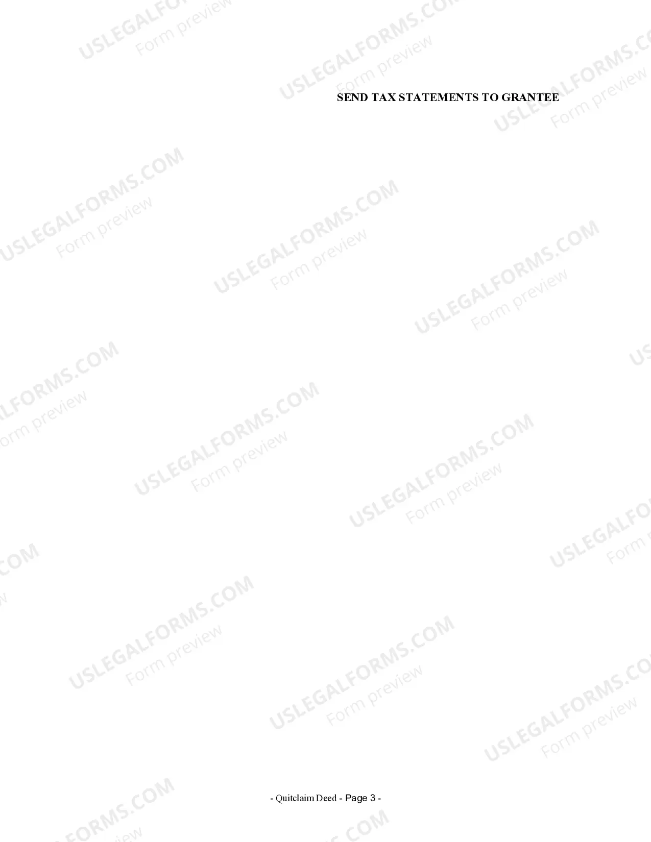 Preview Quitclaim Deed from Individual to LLC