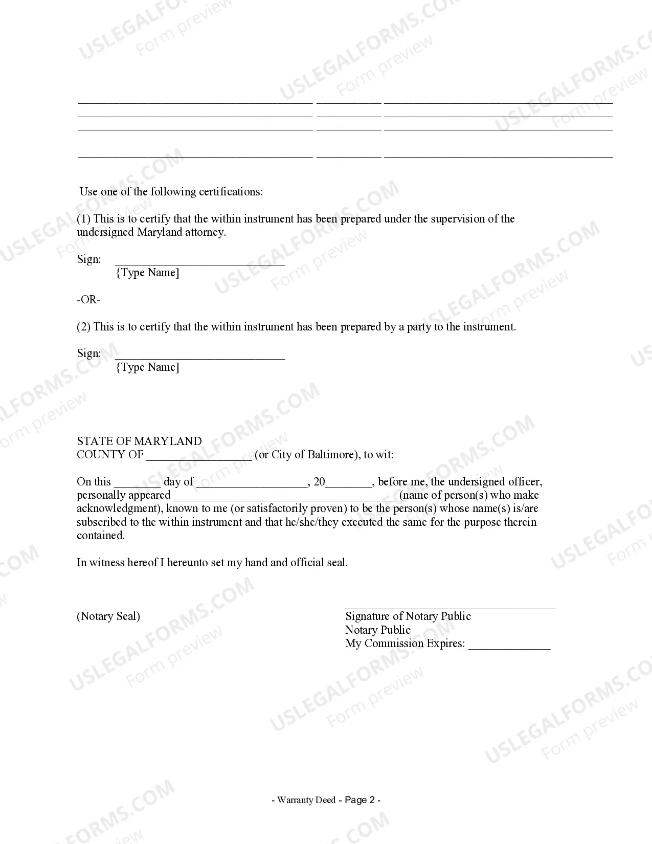 Preview Warranty Deed from Individual to LLC