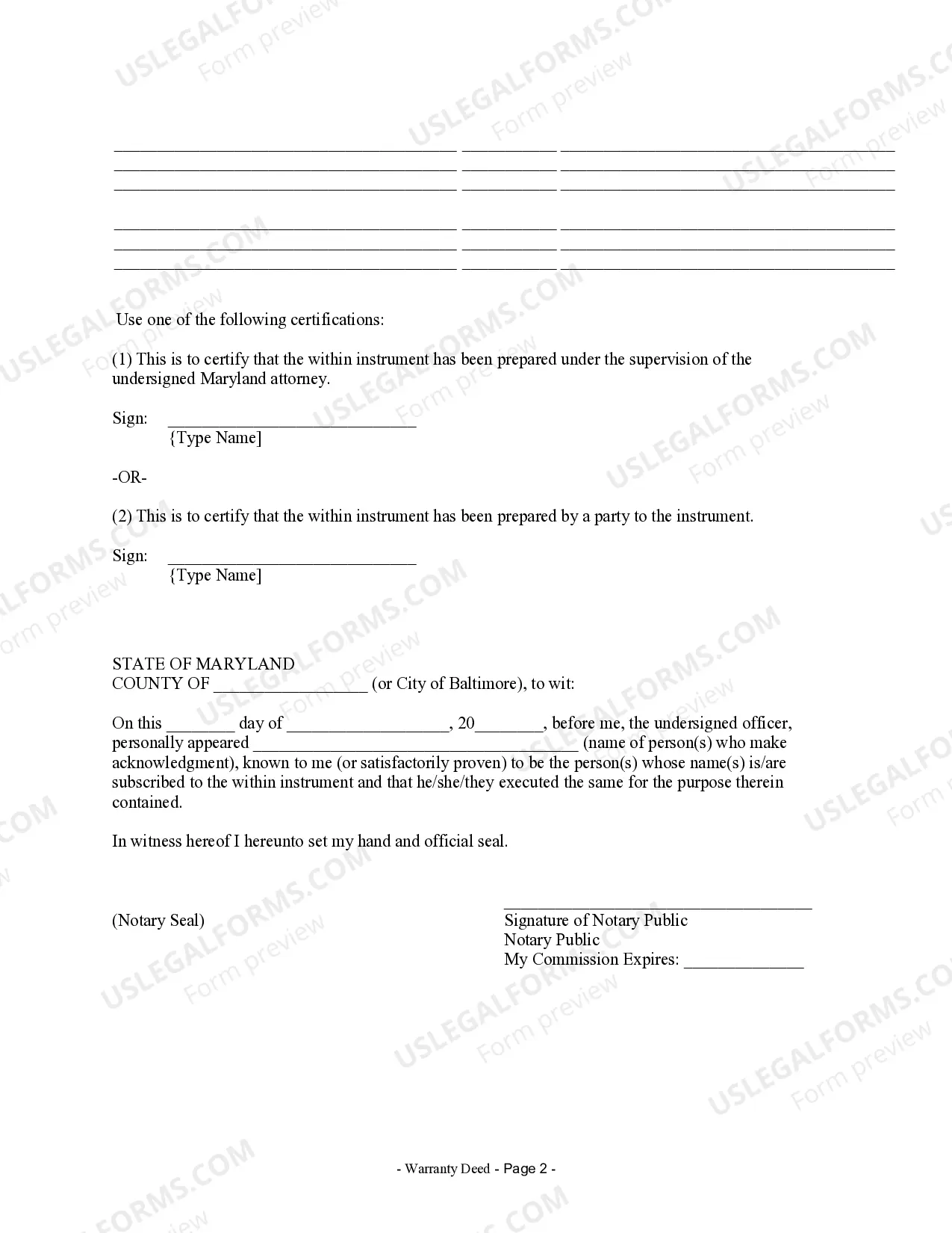 Preview Warranty Deed from Husband and Wife to Corporation